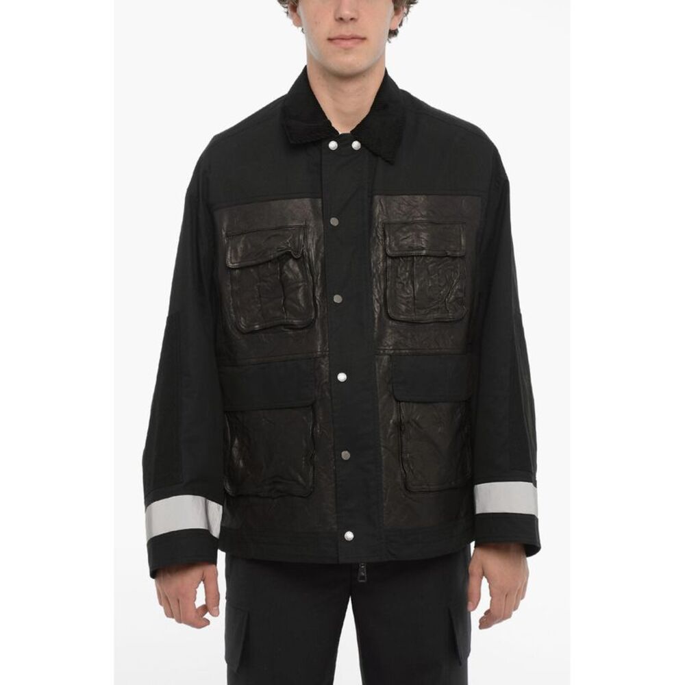 Utility Jacket with Ribbed Collar